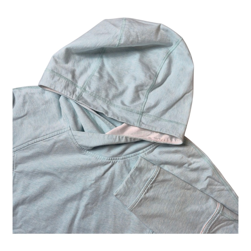 Lululemon Women's 10 Light Blue Asymmetrical Hoodie Long Sleeve Athletic Top